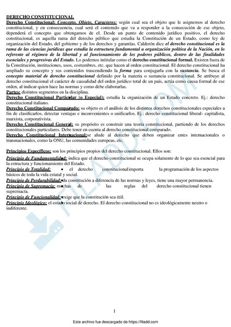 Resumen De B Campos 1 DERECHO CONSTITUCIONAL Derecho Constitucional