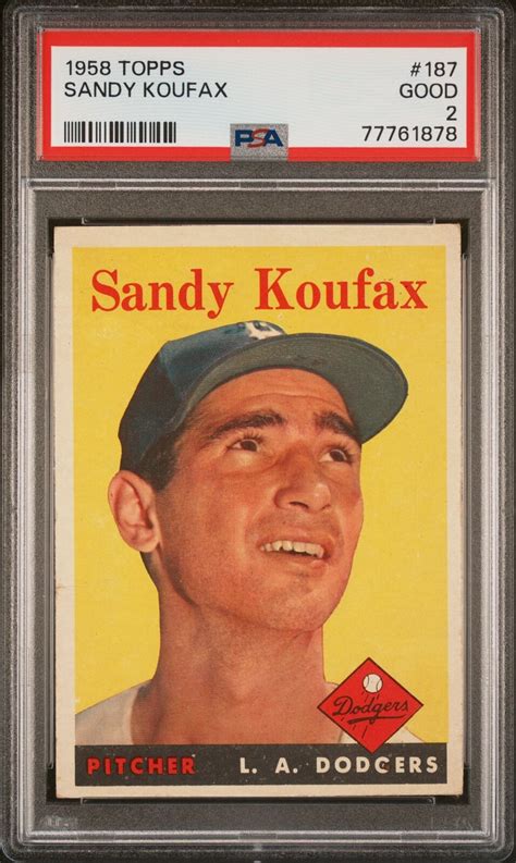 Sandy Koufax Topps Baseball Card Graded Psa Ebay