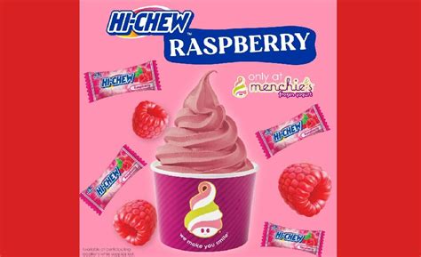 Hi Chew Raspberry Flavor Returns To Menchies Frozen Yogurt Snack