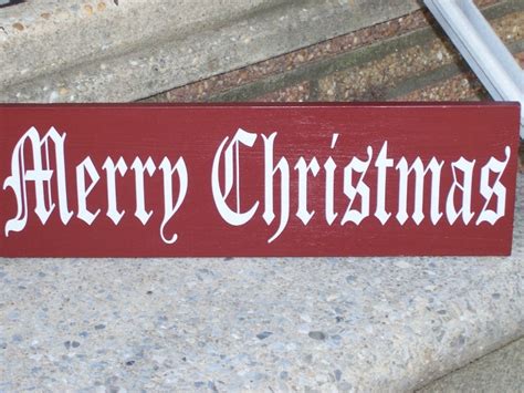 Merry Christmas Wood Vinyl Sign Home Decor Prim Decoration