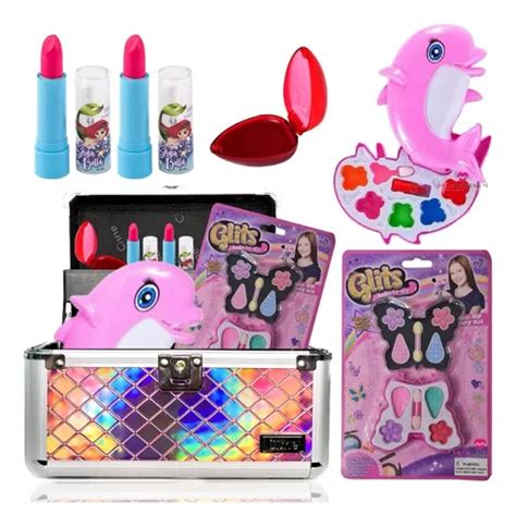 Maleta Kit Maquiagem Infantil Completa Sombras Batom Rimel Frete grátis