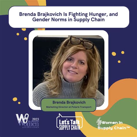 Brenda Brajkovich is fighting hunger, and gender norms in Supply Chain
