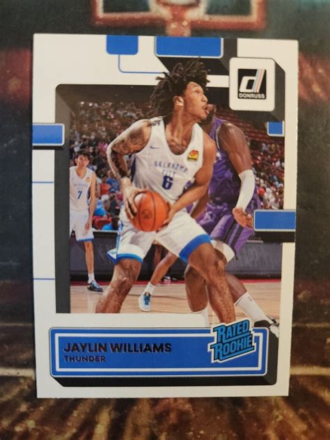 Jaylin Williams 2022 Donruss Rated Rookie 241 Mint From Pack EBay