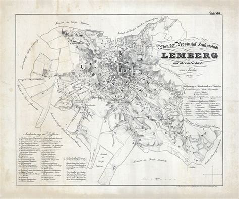 1841 Map of Lemberg Galicia Austria Hungary | Etsy