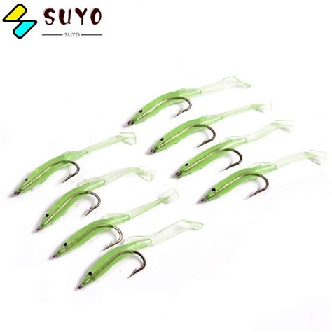 SUYOU 10pcs Durable Fish Eel Lure Portable Lead Jig Head Artificial