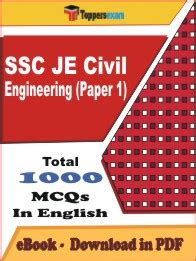 Ssc Je Civil Engineering Mock Test Free Or Online Mock Test Toppersexam