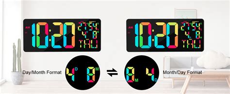 Amazon.com: Xflyee [Oversized] 18" Digital Wall Clock Large Display, 11 ... 