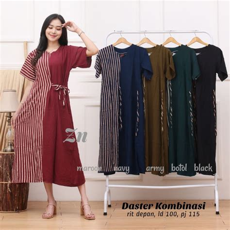 Jual Daster Kombinasi Daster Motif Salur Daster Kekinian Daster Busui