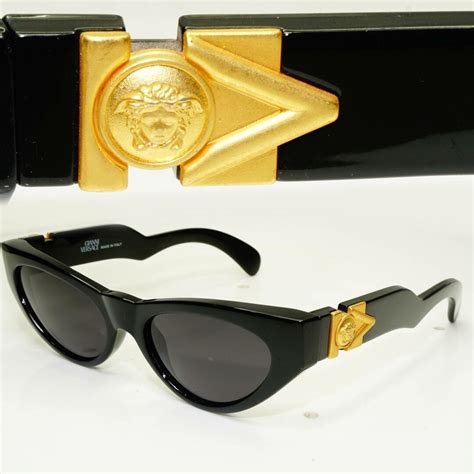 Gianni Versace 1996 Womens Vintage Gold Medusa Sunglasses Mod Etsy