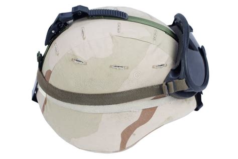 Us Army Kevlar Helmet With Goggles Stock Photo Image Of Camouflage