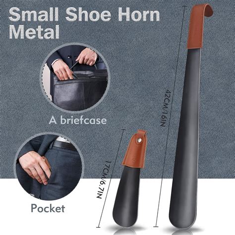 Amazon ZOMAKE Metal Shoe Horn 2Pcs 16 5 Inch Shoehorn Long