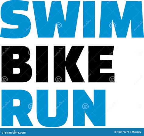 Swim bike run triathlon stock vector. Illustration of pictogram - 106173371