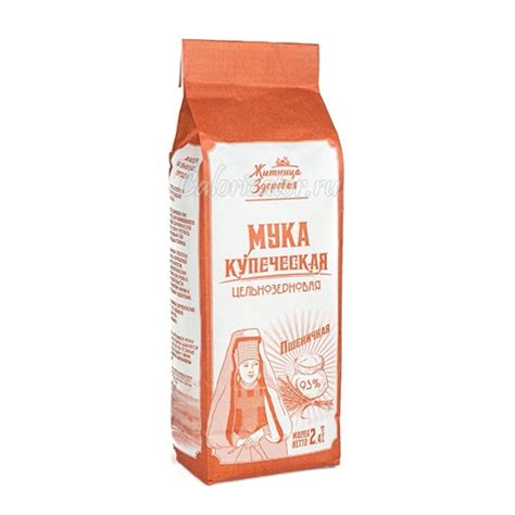 Мука пшеничная цельнозерновая Купеческая - калорийность, полезные ...