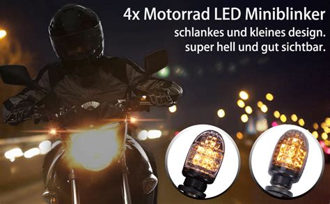 Jmtbno Pcs Led Blinker Motorrad E Gepr Ft Universal Smd Blinker