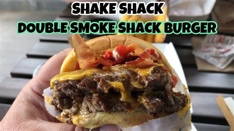 Shake Shack Double Smoke Shack Burger Youtube