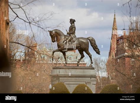 Equestrian Statue Of George Washington Designed Thomas Ball Boston