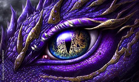 Eye Of The Dragon Dragon Eye Ball Abstract Purple Scales Close Up