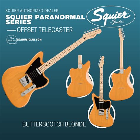 Squier Paranormal Series Offset Telecaster Electric Guitar Butterscotch Blonde Shopee Malaysia