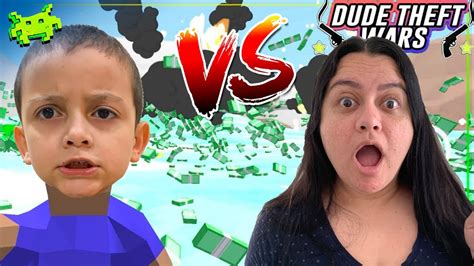 Jogando Dude Theft Wars Multiplayer Vs Minha M E Youtube