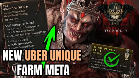 NEW UBER FARMING LORD ZIR META Hotfix Holy Bolts Elixir LIVE Diablo