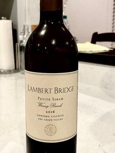 Lambert Bridge Winery Ranch Petite Sirah Vivino Us