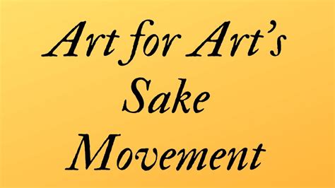 Art For Art S Sake Was Advocated By Bountiful Blogs Slideshow