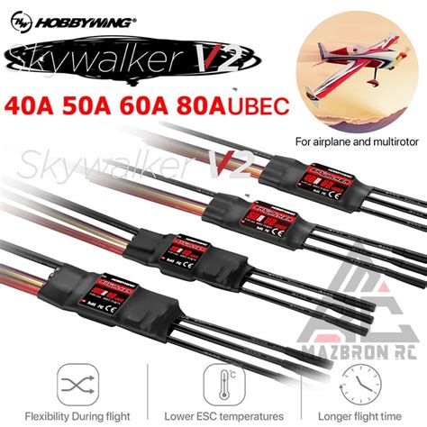 Jual Hobbywing Skywalker V2 40A 50A 60A 80A Brushless ESC Shopee