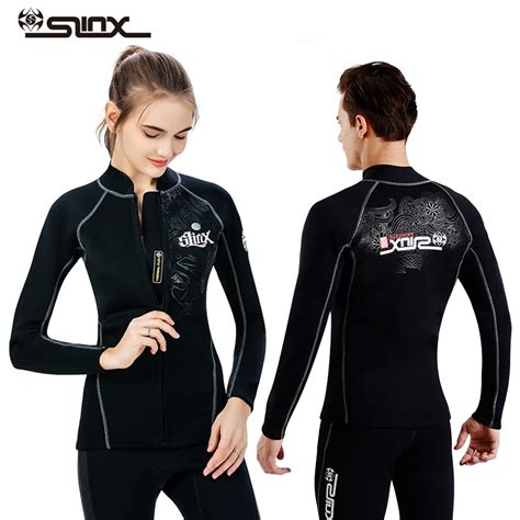 SLINX 2mm Neoprene Long Sleeve Men Women Scuba Diving Jacket Wetsuit