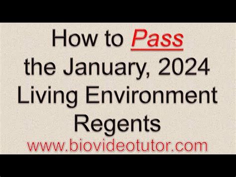 How To Pass The January Living Environment Regents Youtube