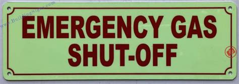 EMERGENCY GAS SHUT-OFF SIGN | HPD SIGNS - THE OFFICIAL STORE