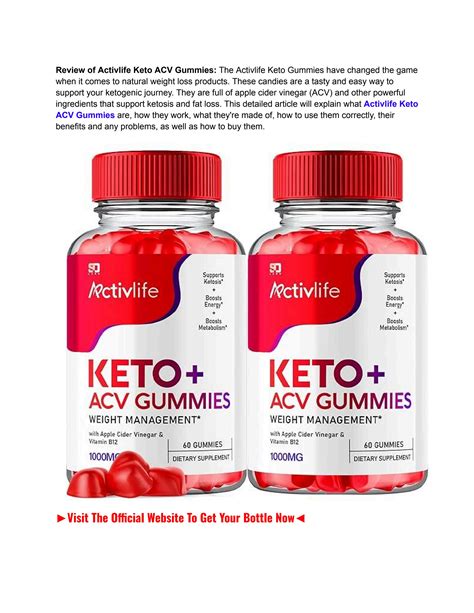 Activlife Keto Acv Gummies [keto Gummies] Get Exclusive Offers By 3r5td Issuu