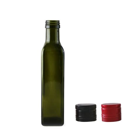 Ceramic Oil And Vinegar Bottle 250ml Essential Oil Square Glass Bottle