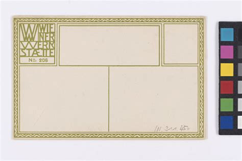 Postkarte der Wiener Werkstätte Nr 206 Alt Karlsbad Schlossbrunn