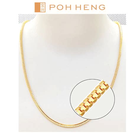 Poh Heng Jewellery 22k Franco Chain In Yellow Gold [price By Weight] Shopee Singapore