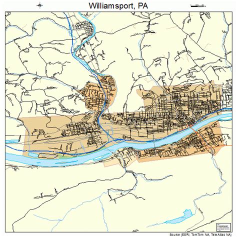 Williamsport Pennsylvania Street Map 4285312