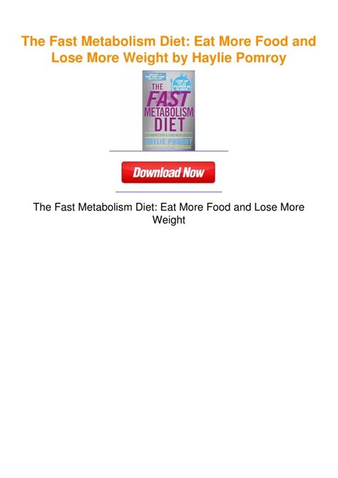 Ppt The Fast Metabolism Diet Eat More Food And Lose More Weight By