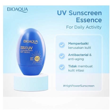 Jual BIOAQUA TONE UP UV ESSENCE SPF 50 PA 60G UV SUNSCREEN GEL