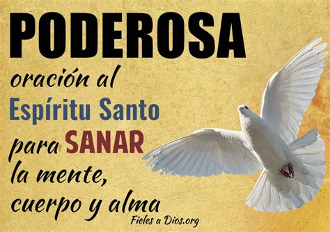 Poderosa Oración al Espíritu Santo para Sanar la Mente Cuerpo y Alma