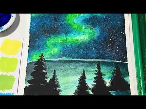 1 HAZ UNA AURORA BOREAL EN ACUARELAS LOS TUTOS YouTube Auroras