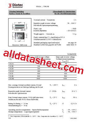 US2M Datasheet PDF Diotec Semiconductor