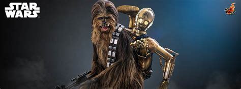 Chewbacca With Disassembled C Po Scale Collectible Figure From Hot Toys Now Available For
