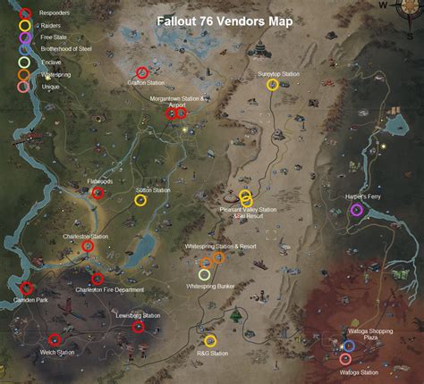 Fallout 76 Vendor Locations Map Big Bus Tour Map