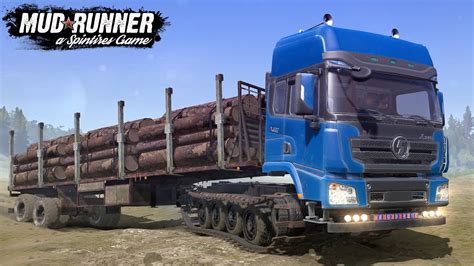 Spintires MudRunner Shacman X3000 Truck Transports Timber YouTube