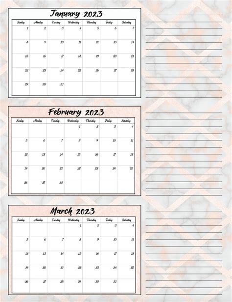 2023 Calendar By Quarter Printable Calendars AT A GLANCE