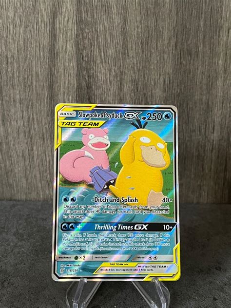 Slowpoke And Psyduck Gx Secret Full Art Rare Hobbies Toys Toys