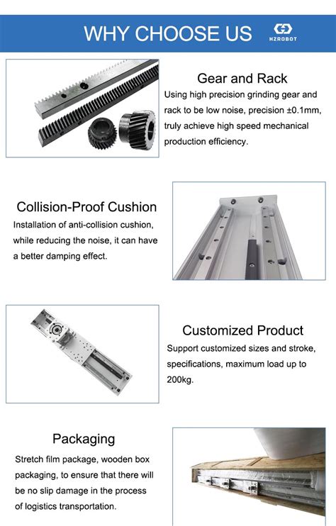 Heavy Duty Square Tube Type Rack And Pinion Driven Slide Linear Stage