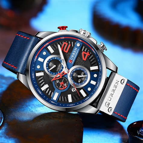 Роскошные Мужские Кварцевые Часы с Хронографом Curren 8393 Green — в ...