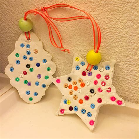 My Stuff Air Drying Clay With Beads Simple Christmas Ornament