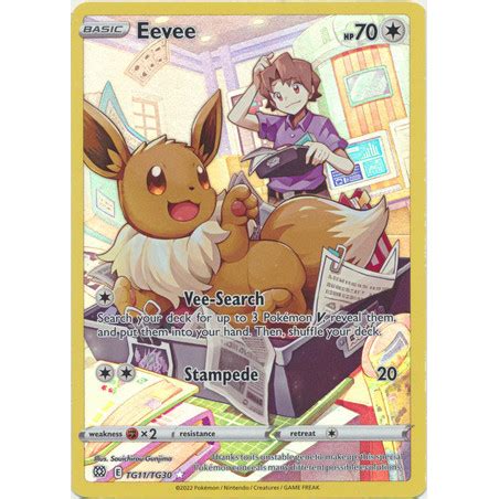 Eevee Pokemon Brilliant Stars TG11 TG30 Holo Rare