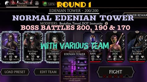 Round Normal Edenian Tower Boss Battles Rewards Ft